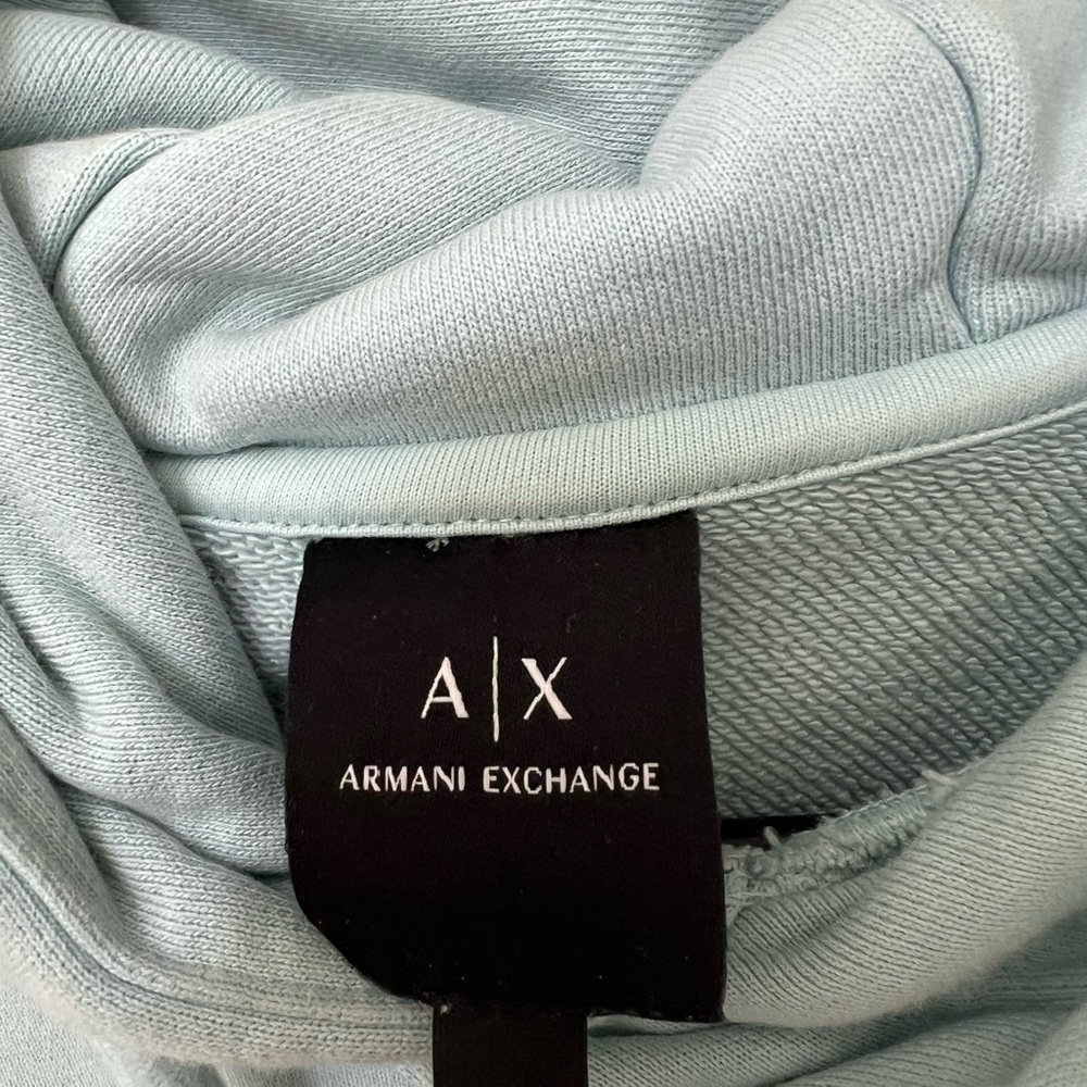 Armani Exchange Men's Light Sage Hooded Sweatshirt - Picture 3 of 6